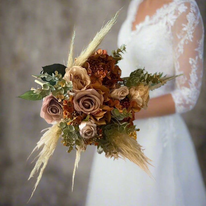 Autumnal Pampas Bouquet Claire De Fleurs