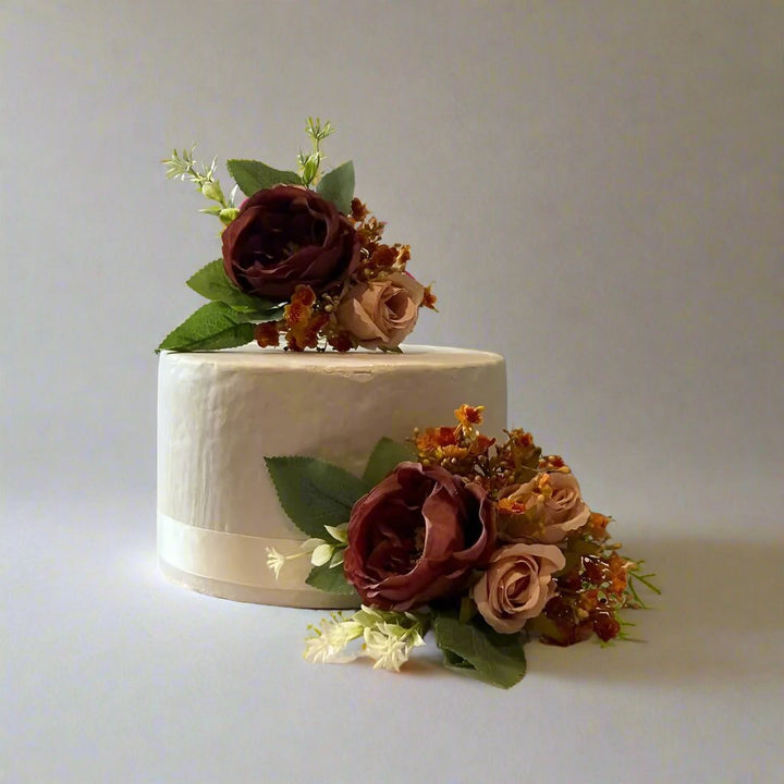 Brown Peony, Nude Rose Flower Cake Flowers Claire De Fleurs