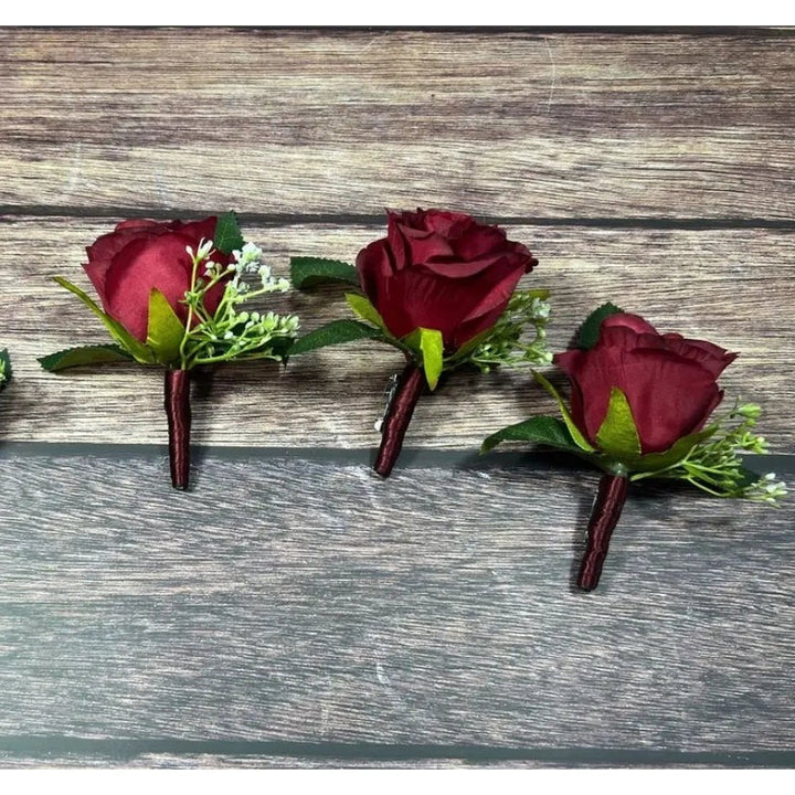 Dark Red And Ivory Wedding Bouquet Claire De Fleurs