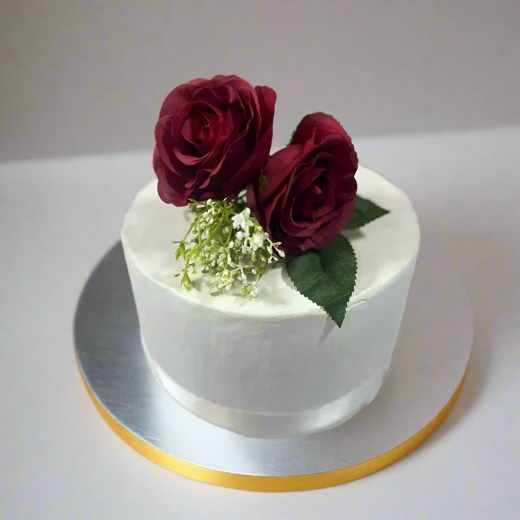 Dark Red Rose Cake Topper Claire De Fleurs