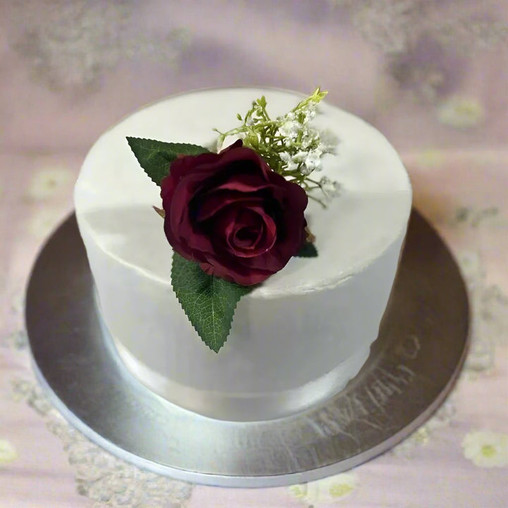 Dark Red Rose Cake Topper Claire De Fleurs