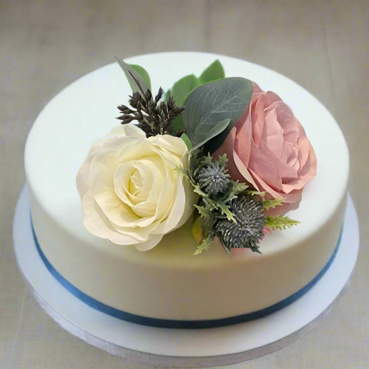 Dusky Pink Cake Flower Topper - Artificial Flowers | Claire De Fleurs