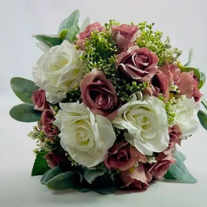 Dusty Pink Artificial Wedding Bouquet Dusty Pink Bridal Flowers Claire De Fleurs