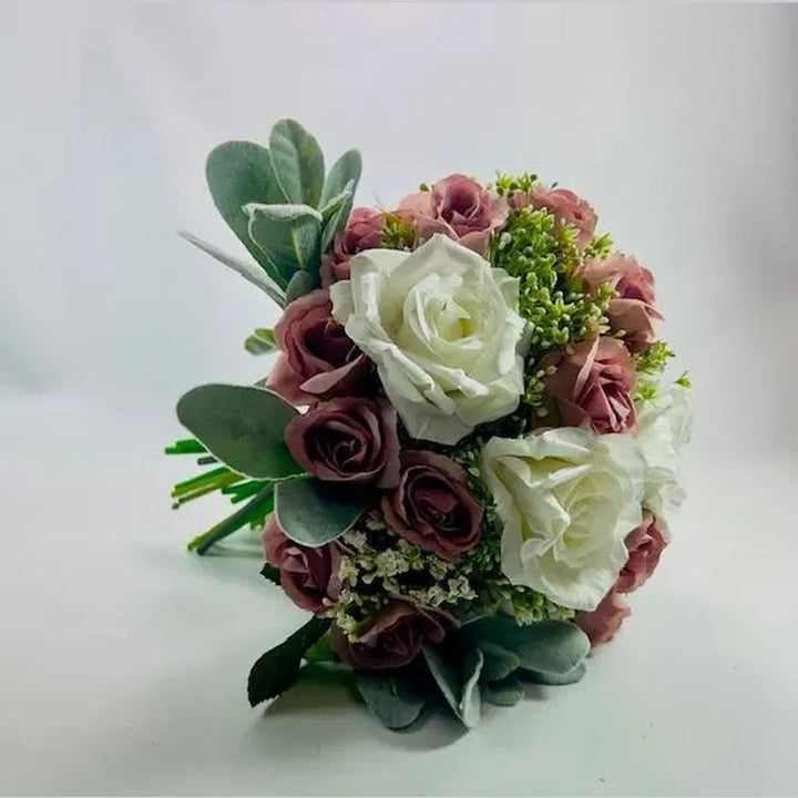 Dusty Pink Artificial Wedding Bouquet Dusty Pink Bridal Flowers Claire De Fleurs