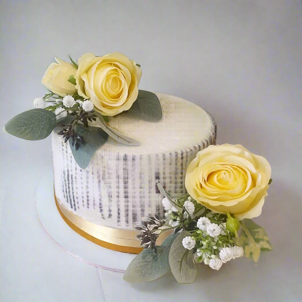 Lemon Rose Cake Topper - Artificial Flowers | Claire De Fleurs