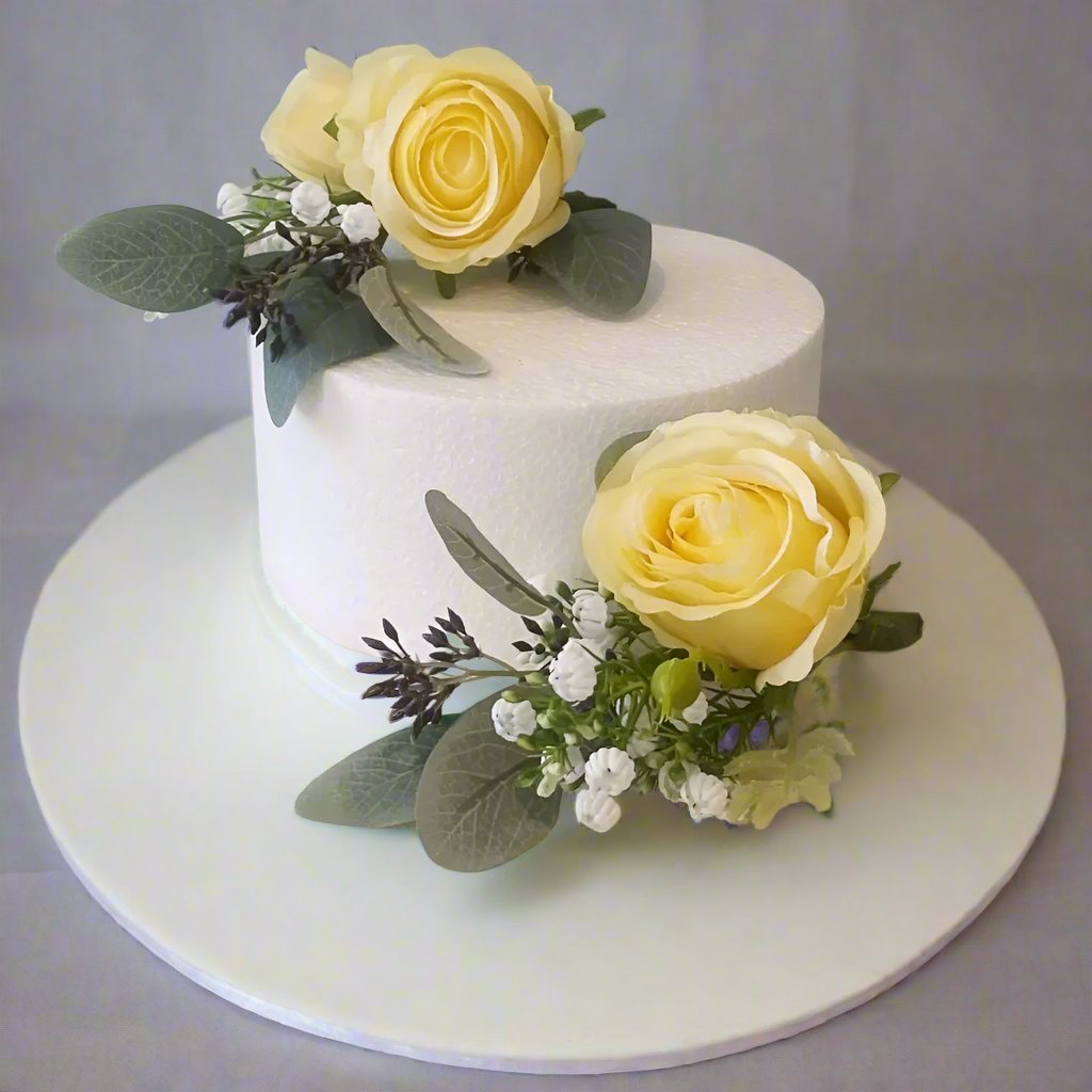 Lemon Rose Cake Topper - Artificial Flowers | Claire De Fleurs