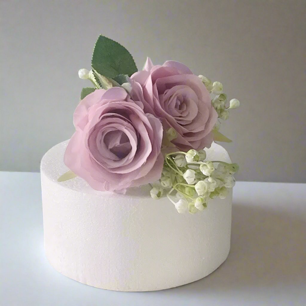 Lilac and Pink Blush Rose Cake Topper - Artificial Flowers | Claire De Fleurs