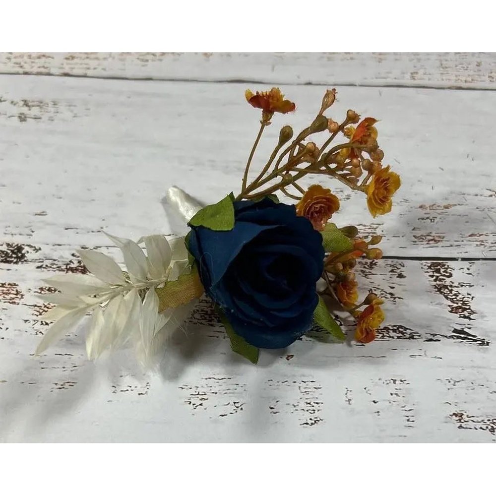 Navy And Ivory Rose Bouquet Claire De Fleurs