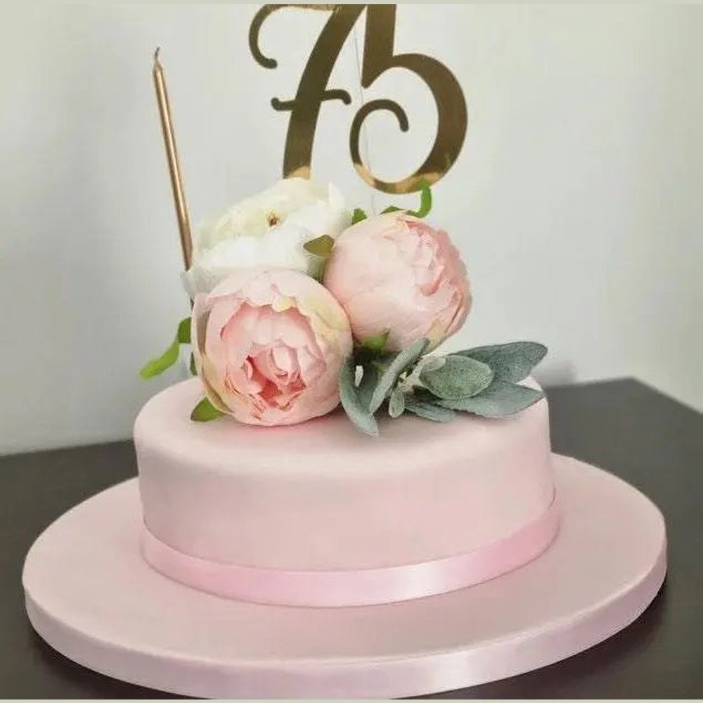 Pink & White Peony Cake Topper - Artificial Flowers | Claire De Fleurs