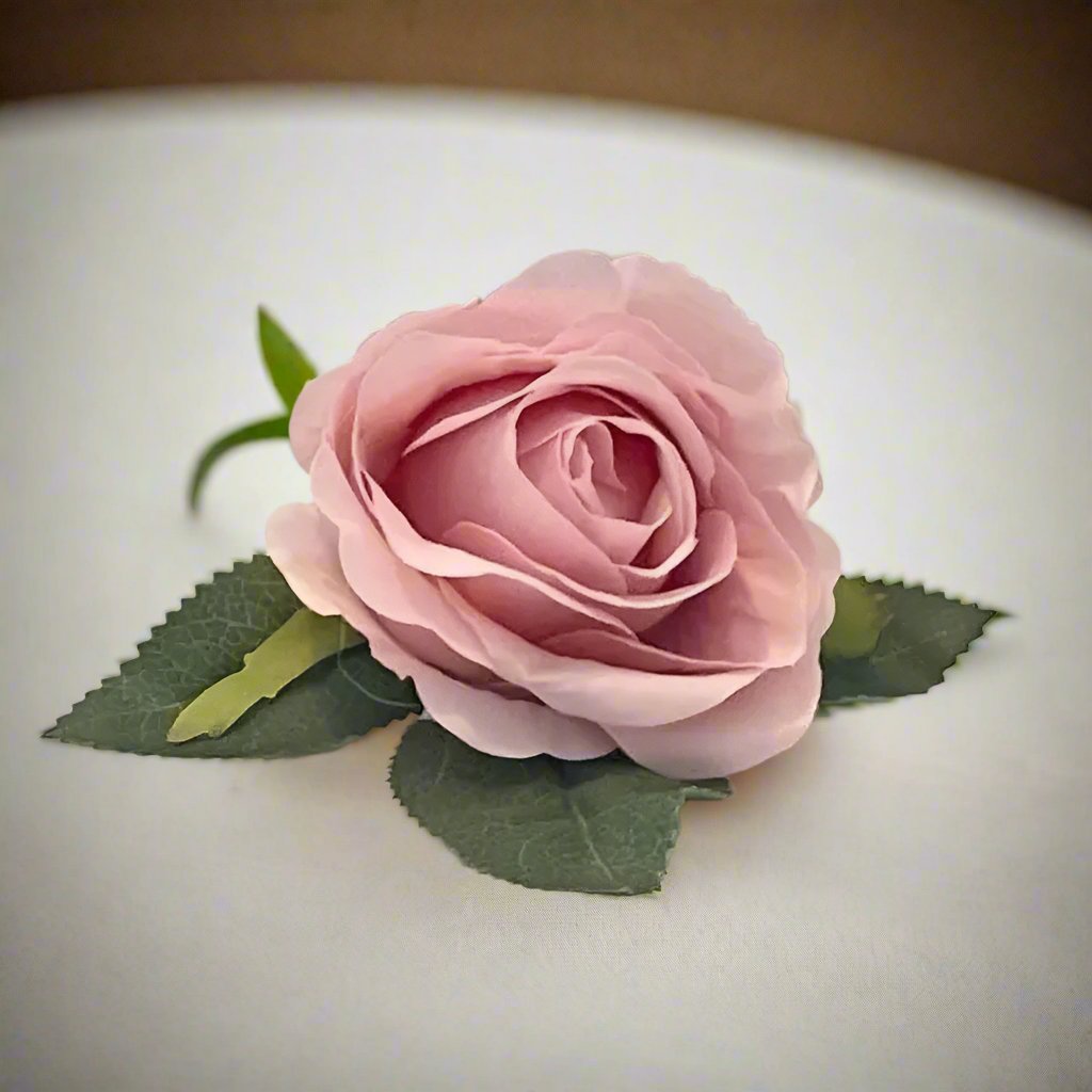 pink rose boutonniere buttonhole