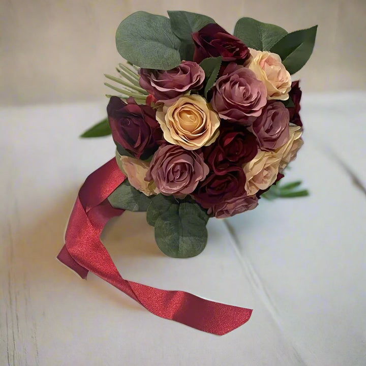 Red And Pink Rose Bouquet Claire De Fleurs