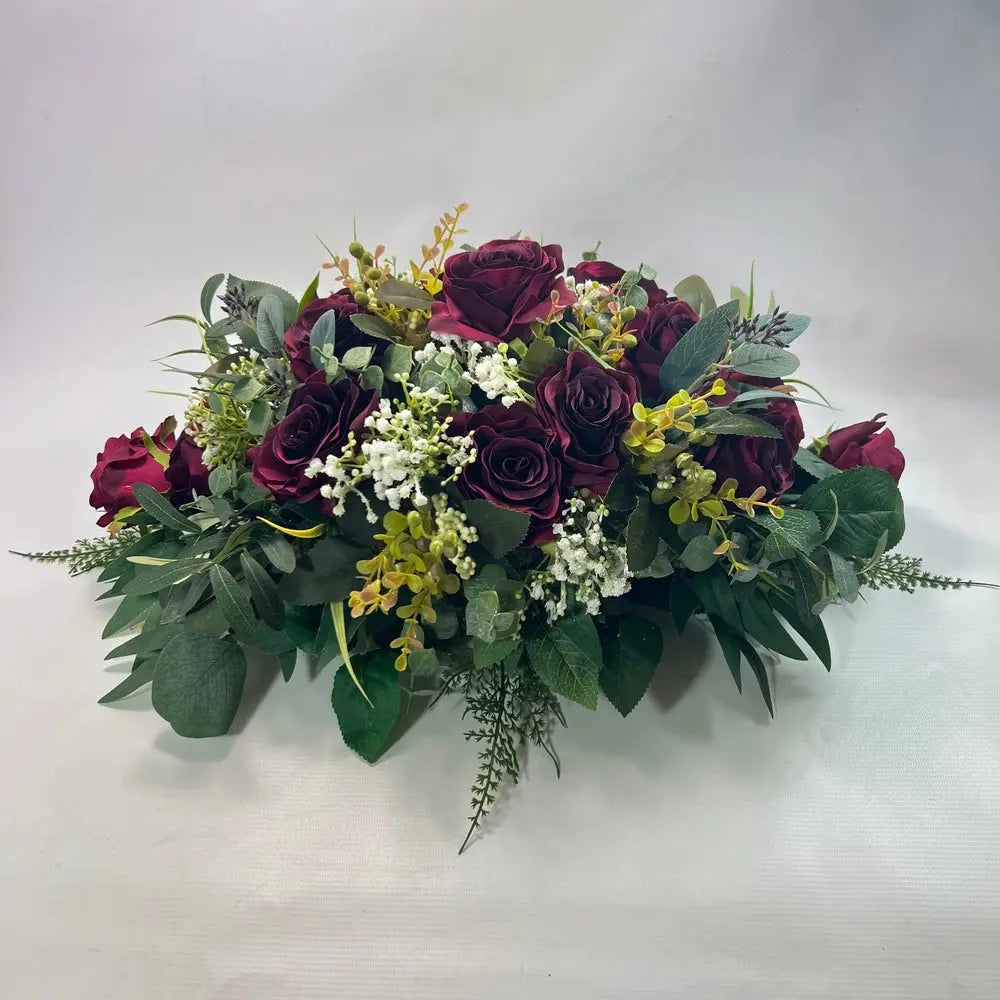 Red Rose Funeral Tribute Artificial Flowers Rental Claire De Fleurs