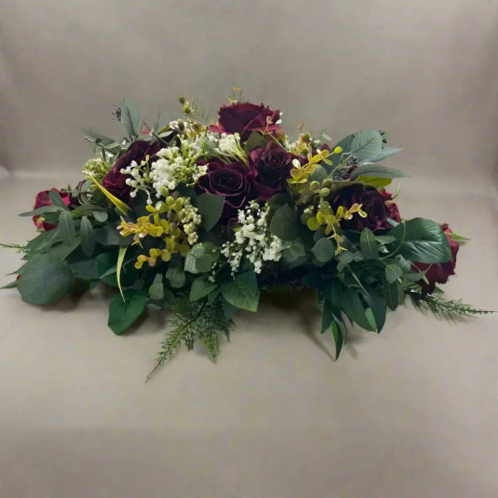 Red Rose Funeral Tribute Artificial Flowers Rental Claire De Fleurs