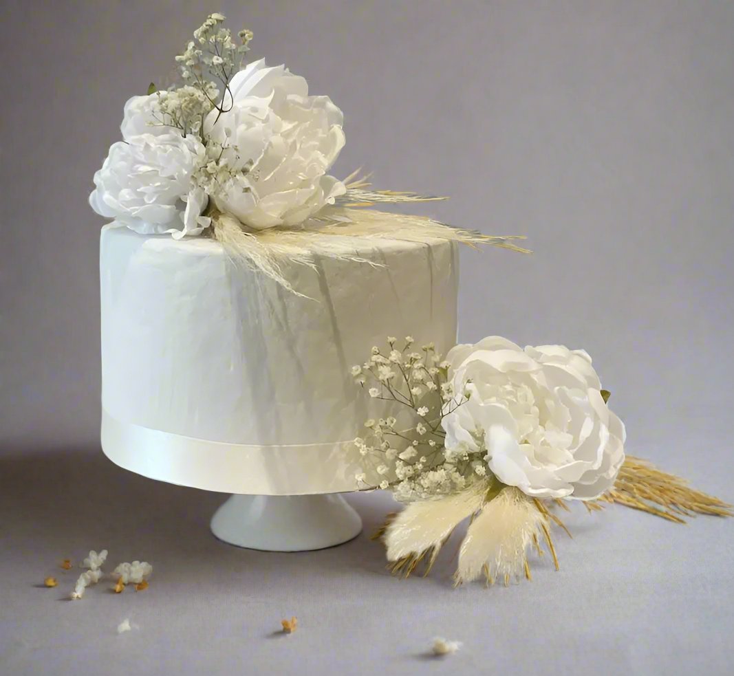 White Peony Flower Cake Flowers Claire De Fleurs