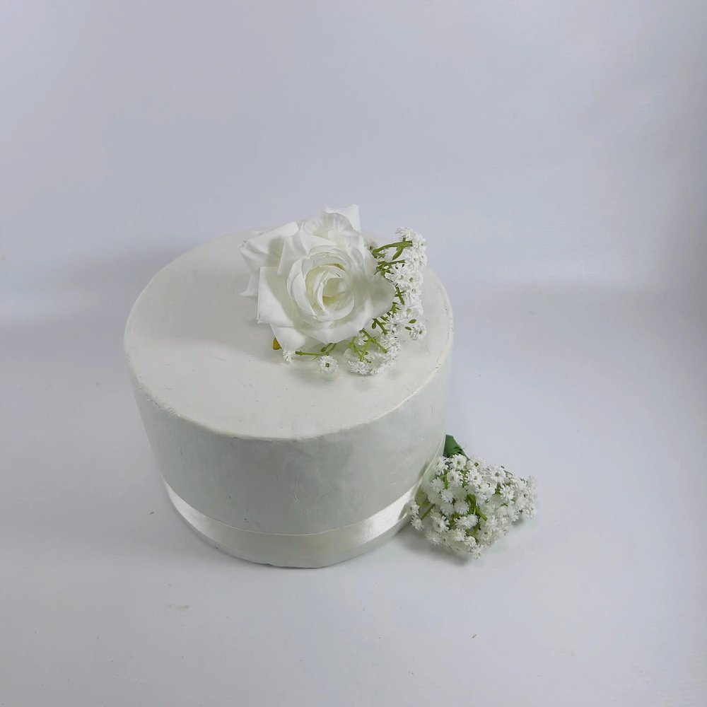 White Rose Cake Topper Claire De Fleurs