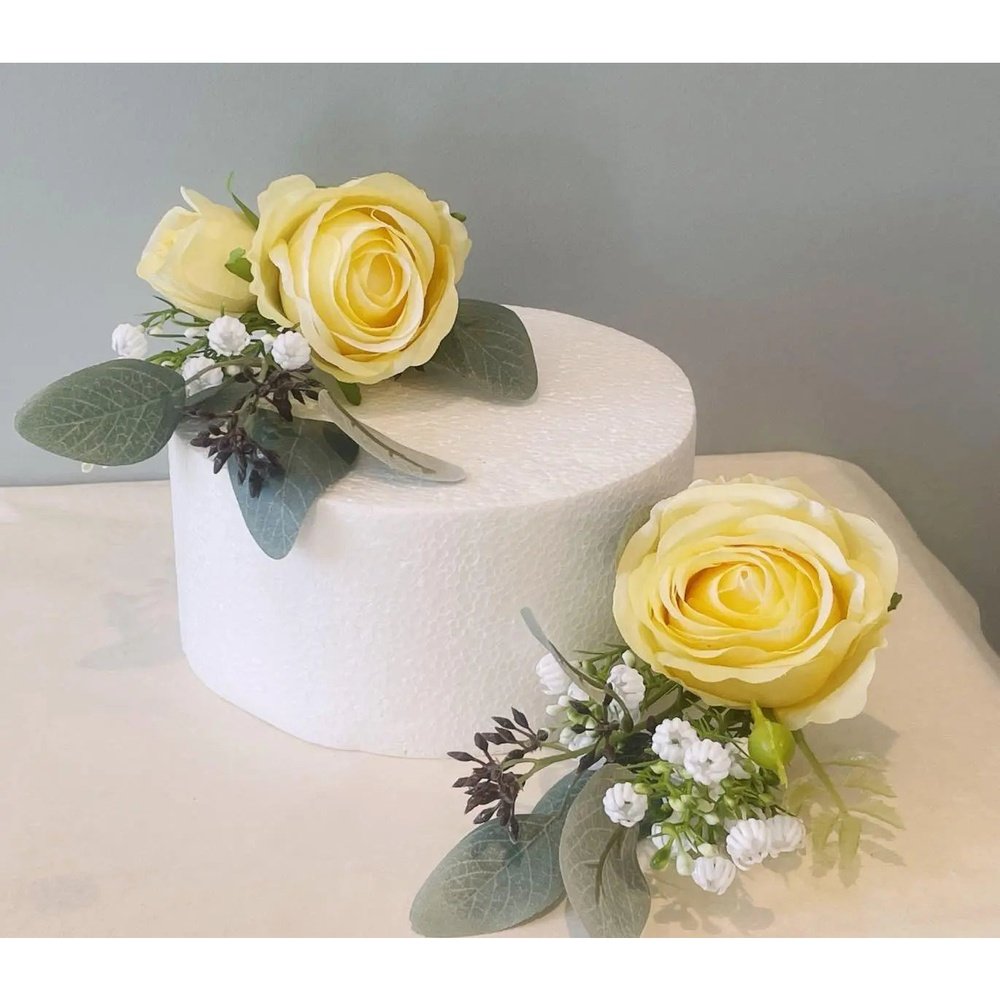 Yellow/Lemon Flower Cake Topper - Artificial Flowers | Claire De Fleurs