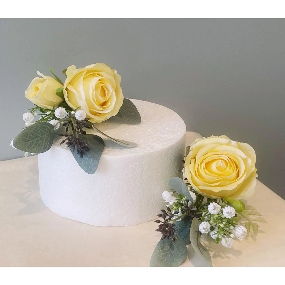 Yellow/Lemon Flower Cake Topper - Artificial Flowers | Claire De Fleurs